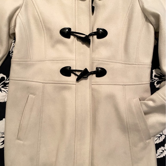 Guess Winter White Wool Toggle Coat L - Picture 7 of 15